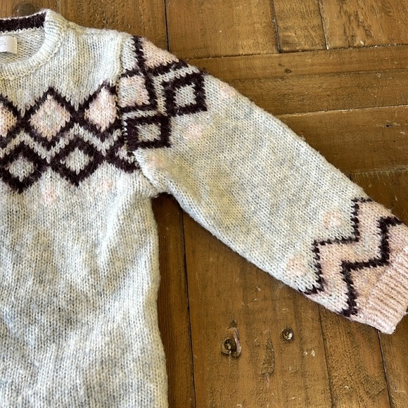 Cadet Rousselle gray pattern knit cardigan sweater - Picture 2 of 6